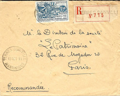 1931- Enveloppe RECC. Affr. N°132 SEUL Oblit. TERRES SAINVILLE Pour Paris - Lettres & Documents