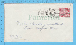 Stationary # U97b- #8 Envelope With The 4c Karsh Design With A 6c Surcharge. - 1953-.... Regno Di Elizabeth II