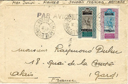 1928- Enveloppe Par Avion  De BAMAKO R.P.  Affr. N°37 Et 39  Pour La France - Brieven En Documenten