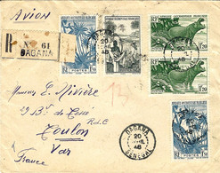 1948- Enveloppe RECC. Par Avion Affr.  30,40 F De DAGANA  / SENEGAL - Storia Postale