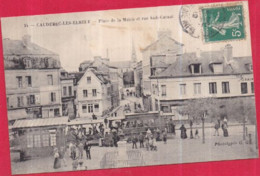 Dépt 76 - CAUDEBEC-LÈS-ELBEUF - Place De La Mairie Et Rue Sadi-Carnot - Station Du Trolleybus - Caudebec-lès-Elbeuf