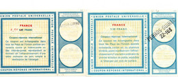 France - 2 Coupon-réponse Type Vienne 19 & 20 - Griffe Bastia-Lupino Corse & Perros-Guirec - IAS CRI IRC - Cupón-respuesta