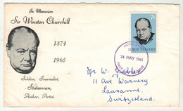 New Zealand // 1965 // Winston Churchill // Lettre Pour La Suisse - Lettres & Documents