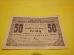 LITUANIE 50 Centu 1922 - Lithuania