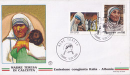 MOTHER TERESA OF CALCUTTA-ALBANIA-FDC-EXTREMELY SCARCE-1998-FC2-101-3 - Madre Teresa