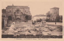 N°5853 R -cpa Charlieu -les Fouilles De L'abbaye- église St Fortunat- - Charlieu