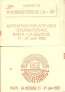 CARNET 2102-C 8a Sabine De Gandon "PHILEXFRANCE 82" Daté 1/8/80 Fermé. Parfait état Bas Prix RARE - Modern : 1959-…