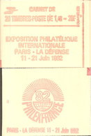CARNET 2154-C 1 Sabine De Gandon "PHILEXFRANCE 82" Daté 28/8/81 Fermé. Bas Prix état Parfait Soigné TRES RARE - Modernes : 1959-...