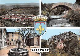 SALERNES - Vues Multiples - Fontaine - Pont De Pierre - Blason Robert Louis - Salernes