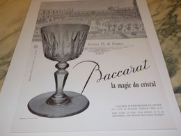 ANCIENNE PUBLICITE SERVICE ILE DE FRANCE BACCARAT  1955 - Autres & Non Classés