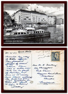 1957 Sverige Sweden Postcard Grand Hotel Royal Stockholm Sent To England - Otros & Sin Clasificación