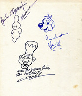 Dessins Originaux Et Autographes De Jean Cézard,  Michel-Paul Giroud Et Yannick Hodbert Dessinateurs  Dans Pif Gadget - Disegni Originali