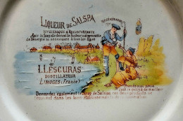 Assiette Publicitaire "Liqueur De Salspa - Limoges" - Assiettes