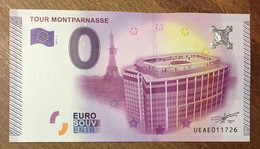 2015 BILLET 0 EURO SOUVENIR DPT 75 TOUR MONTPARNASSE ZERO 0 EURO SCHEIN BANKNOTE PAPER MONEY - Private Proofs / Unofficial