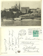Delcampe - Switzerland 1934 Basel Rheinpartie U. Münster, Touristship / Ferry Cancelled Basel  6.IX.1934 - Fähren