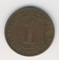 DEUTSCHES REICH 1936 D: 1 Reichspfennig, KM 37 - 1 Reichspfennig