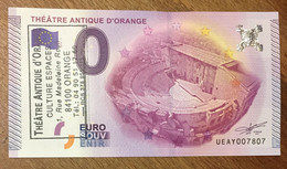 2015 BILLET 0 EURO SOUVENIR DPT 84 THÉÂTRE ANTIQUE D'ORANGE + TAMPON ZERO 0 EURO SCHEIN BANKNOTE PAPER MONEY - Privatentwürfe