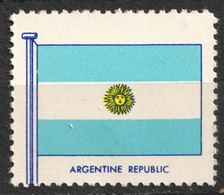 Argentina - FLAG Coat Of Arms FLAGS Cinderella Label Vignette 1957 USA Henry Ellis Harris Philately Boston 1957 - Altri & Non Classificati