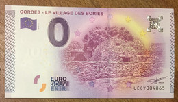 2015 BILLET 0 EURO SOUVENIR DPT 84 GORDES - LE VILLAGE DES BORIES ZERO 0 EURO SCHEIN BANKNOTE PAPER MONEY - Private Proofs / Unofficial