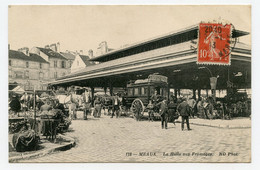 Meaux. Attelage De Chevaux.Seine -Marne.marché.commerce.la Halle Aux Fromages Très Belle Animation. - Piazze Di Mercato