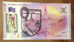 2015 BILLET 0 EURO SOUVENIR DPT 84 LE MONT-VENTOUX + TIMBRE ZERO 0 EURO SCHEIN BANKNOTE PAPER MONEY - Essais Privés / Non-officiels