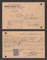 Egypt - 1951 - RARE - Receipt - GIACOMO COHENCA FILS Est. - Cairo - Egypt - Covers & Documents