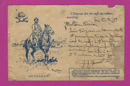 CARTE FRANCHISE MILITAIRE SOUSCRIRE A L'EMPRUNT Artillerie - WW I