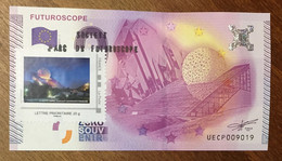 2015 BILLET 0 EURO SOUVENIR DPT 86 FUTUROSCOPE + TIMBRE ZERO 0 EURO SCHEIN BANKNOTE PAPER MONEY - Private Proofs / Unofficial