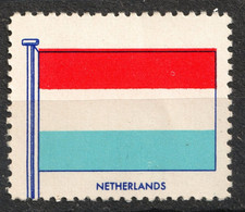 NETHERLANDS Pays-Bas Nederland - FLAG FLAGS Cinderella Label Vignette 1957 USA Henry Ellis Harris Philately Boston 1957 - Other & Unclassified
