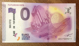 2015 BILLET 0 EURO SOUVENIR DPT 86 FUTUROSCOPE + TAMPON ZERO 0 EURO SCHEIN BANKNOTE PAPER MONEY - Privatentwürfe