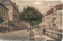 144259 POLAND BIELITZ KAISER FRANZ JOSEF STREET BREAK YEAR 1915 CENSORED MILITARY POSTAL POSTCARD - Poland
