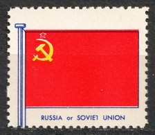 Soviet Union Russia CCCP USSR - FLAG FLAGS Cinderella Label Vignette 1957 USA Henry Ellis Harris Philately Boston 1957 - Otros & Sin Clasificación