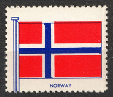 NORWAY Norge - FLAG FLAGS Cinderella Label Vignette 1957 USA Henry Ellis Harris Philately Boston 1957 - Andere & Zonder Classificatie