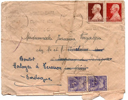 Monte-Carlo 1948 - Lettre Pour La France Taxée à L'arrivée - Other & Unclassified