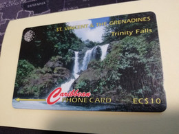 ST VINCENT & GRENADINES  GPT CARD   $ 10,- 13CSVA  TRINITY FALLS           C&W    Fine Used  Card  **3371** - St. Vincent & The Grenadines