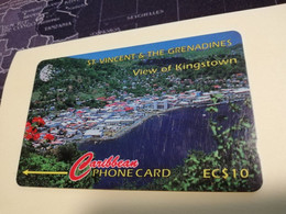 ST VINCENT & GRENADINES  GPT CARD   $ 10,- 13CSVB  VIEW OF KINGSTOWN            C&W    Fine Used  Card  **3372** - St. Vincent & The Grenadines