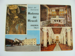 ANDRIA  SANTUARIO  S. MARIA DEI MIRACOLI      BARI    VIAGGIATA COME DA FOTO IMMAGINE  LUCIDA - Andria