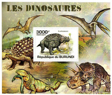 Burundi 2011  - Dinosaures - Feuillet De Luxe - Scutosaurus - Prehistorics