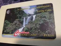 ST VINCENT & GRENADINES  GPT CARD   $ 10,- 114CSVA TRINITY FALLS             C&W    Fine Used  Card  **3385** - St. Vincent & The Grenadines