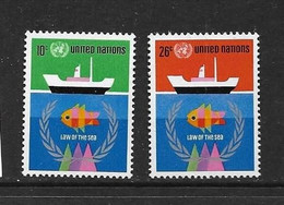 NATIONS-UNIES  1974 DROIT DELA MER YVERT N°247/48  MNH** - Ungebraucht