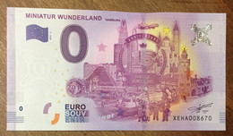 2016 BILLET 0 EURO SOUVENIR ALLEMAGNE DEUTSCHLAND MINIATUR WUNDERLAND N°2 ZERO 0 EURO SCHEIN BANKNOTE PAPER MONEY - [17] Falsos & Especimenes