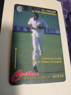 ST VINCENT & GRENADINES  GPT CARD   $ 10,- 243CSVA   CRICKET CAMERON CUFFY         C&W    Fine Used  Card  **3400** - San Vicente Y Las Granadinas