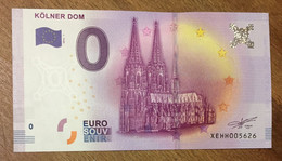 2016 BILLET 0 EURO SOUVENIR ALLEMAGNE DEUTSCHLAND KÖLNER DOM ZERO 0 EURO SCHEIN BANKNOTE PAPER MONEY - [17] Vals & Specimens