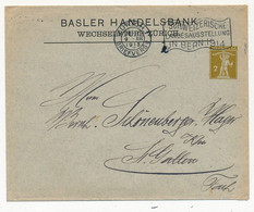 SUISSE - Enveloppe (Entier Postal PRIVÉ) 2c Guillaume Tell - Basler Handelsbank Zurich - 1913 - Stamped Stationery