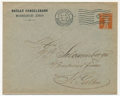 SUISSE - Enveloppe (Entier Postal PRIVÉ) 5c Guillaume Tell - Basler Handelsbank Zûrich - 1918 - Ganzsachen