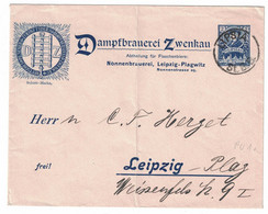 Entier Postal Timbré Sur Commande De La Poste Locale Lipsia De Leipzig (1897) - Cervezas