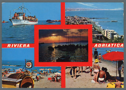 °°° Cartolina - Riviera Adriatica Vedute Viaggiata °°° - Fano