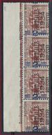 KANTDRUK TYPO Nr. 272E BRUXELLES 1934 BRUSSEL Strip Van 4 Waarbij 2 X ** MNH ; Staat Zie Scan  ! - Typos 1929-37 (Lion Héraldique)