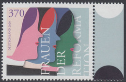 !a! GERMANY 2020 Mi. 3569 MNH SINGLE W/ Right Margin (a) - Women Of Protestant Reformation: Contours Of Women - Neufs