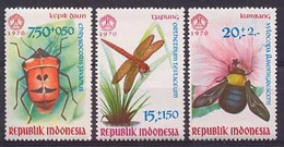 Indonesië / Indonesia 1970 Nr 690/692 Postfris/MNH Insecten, Insects - Indonesien
